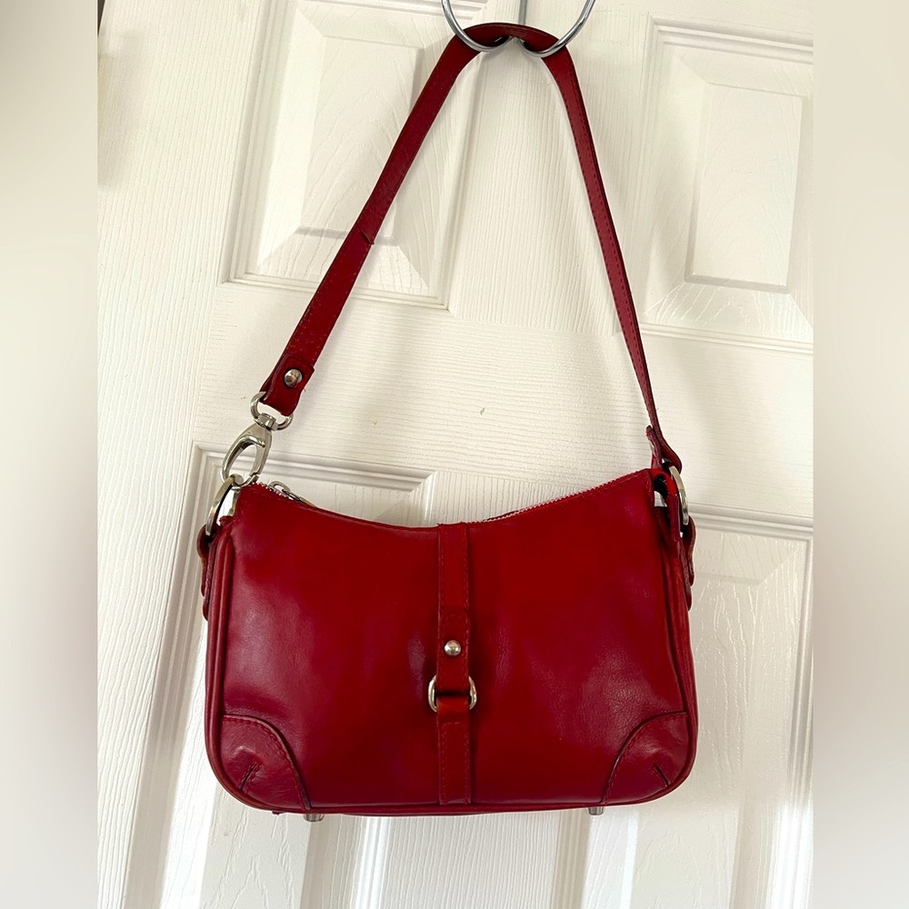 Vintage Iponti Firenze Red Leather Handbag